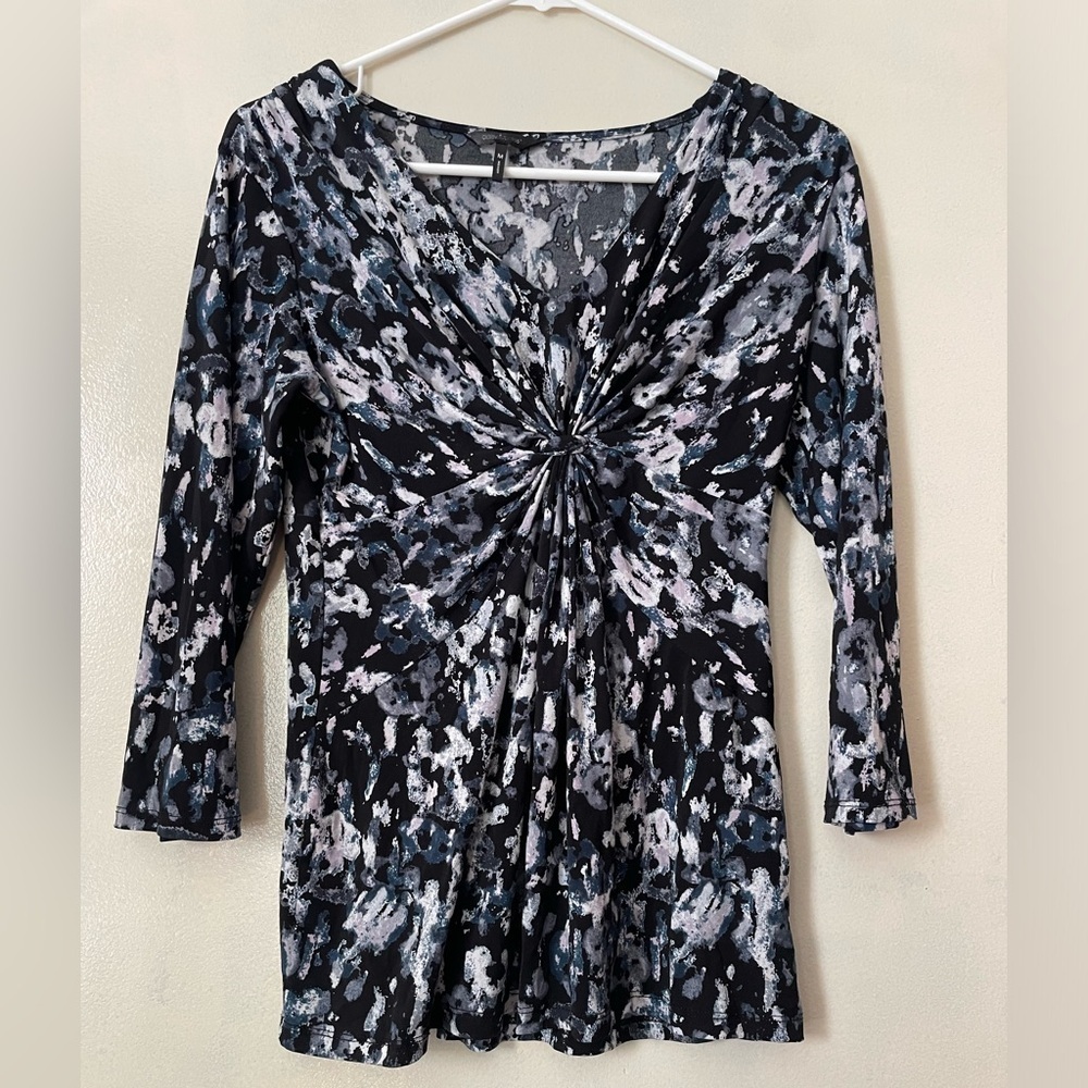 Daisy Fuentes y2k babydoll top size M artsy liquid knit slinky phoebe stretch
